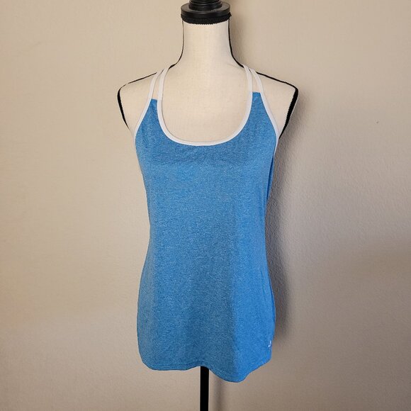 Champion Tops - Champion Womens Racerback Tank Top Small Blue White Sleeveless Athletic
